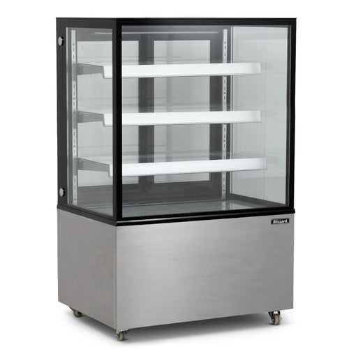 1.2m Triple Tier Heated Flat Glass Display Unit