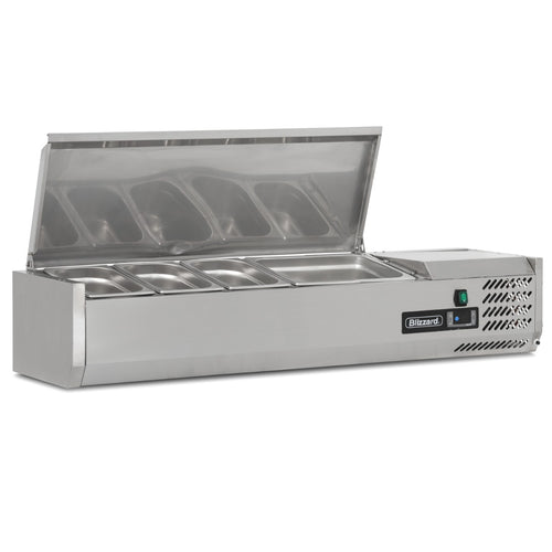1.2m Hinged 1/3 Gastronorm Prep Top