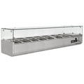 1.5m Glass Canopy 1/4 Gastronorm Prep Top