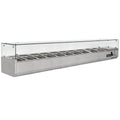 2m Glass Canopy 1/4 Gastronorm Prep Top