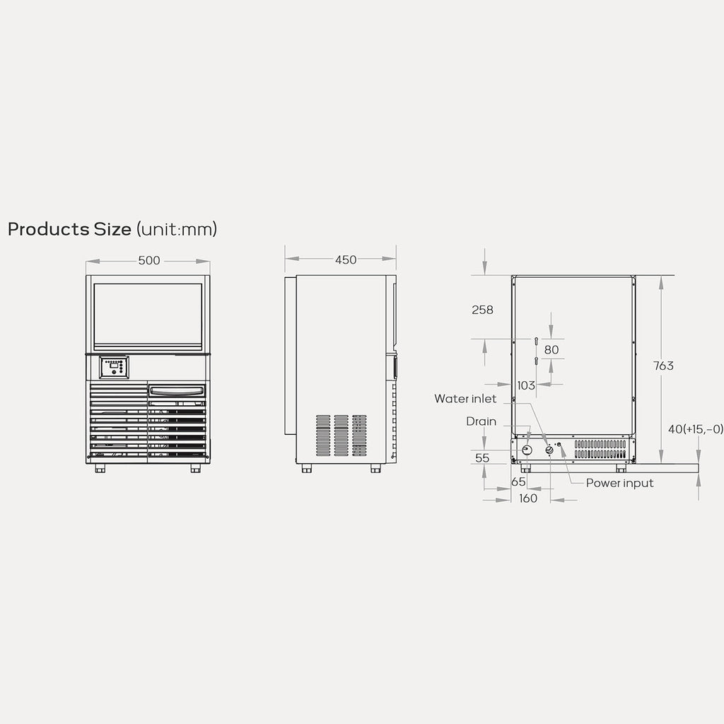 281001 - Cube Ice Machine 36kg (HAM-36K)