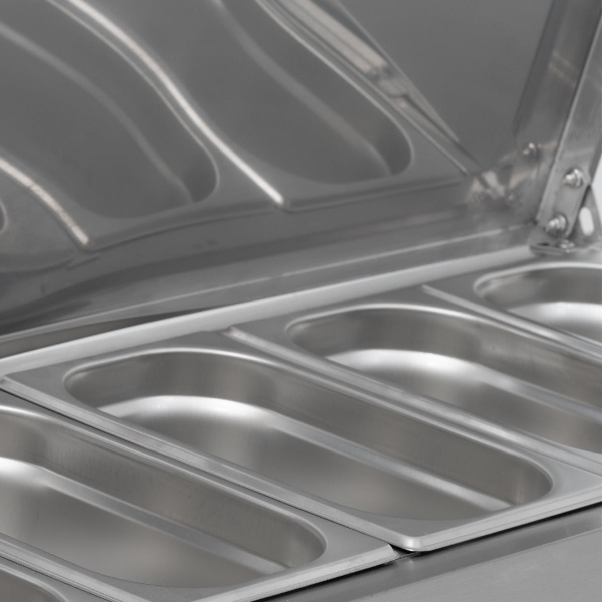 1.5m Hinged 1/4 Gastronorm Prep Top