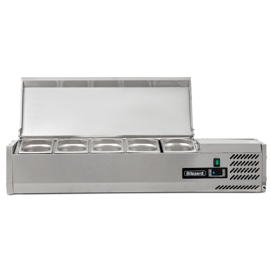 1.2m Hinged 1/4 Gastronorm Prep Top