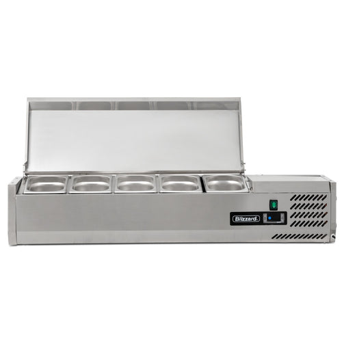 1.2m Hinged 1/4 Gastronorm Prep Top