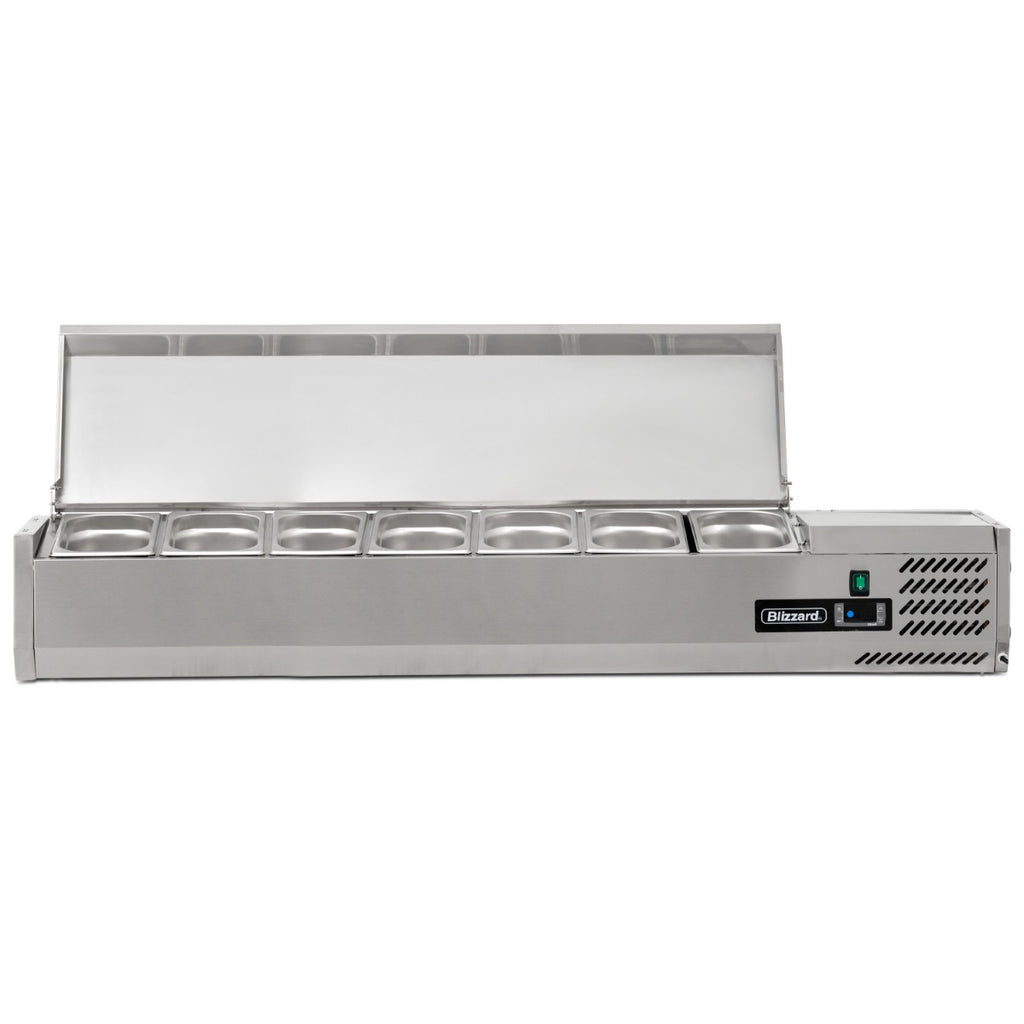 1.5m Hinged 1/4 Gastronorm Prep Top