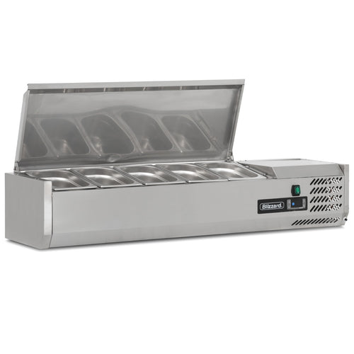 1.2m Hinged 1/4 Gastronorm Prep Top