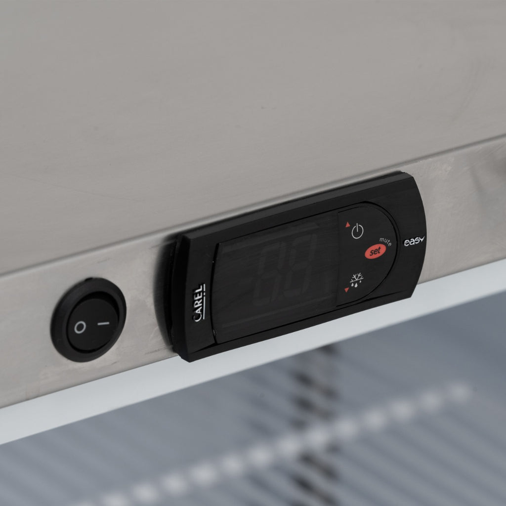 Single Hinged Glass Door Under Counter Freezer