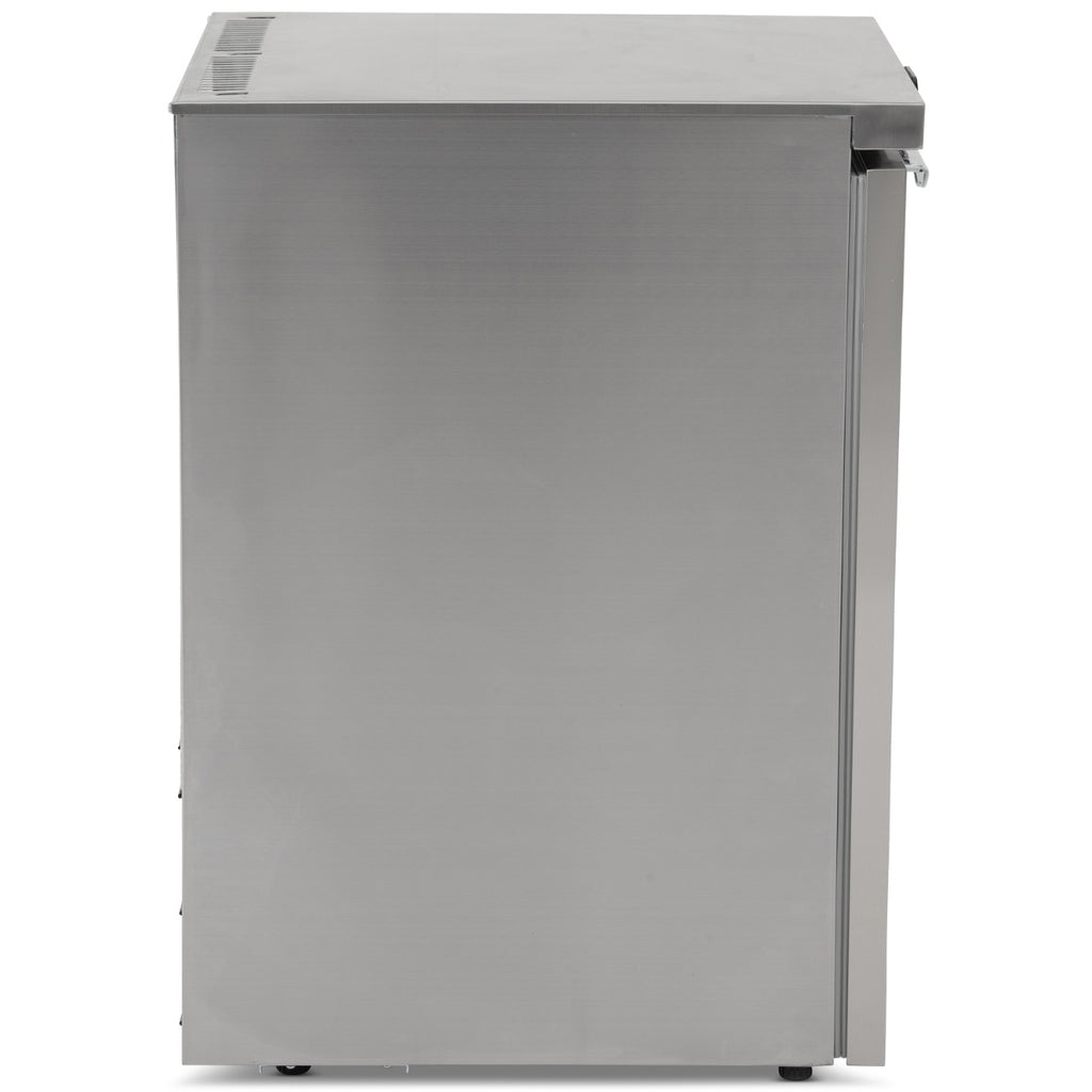 Single Hinged Glass Door Under Counter Refrigerator